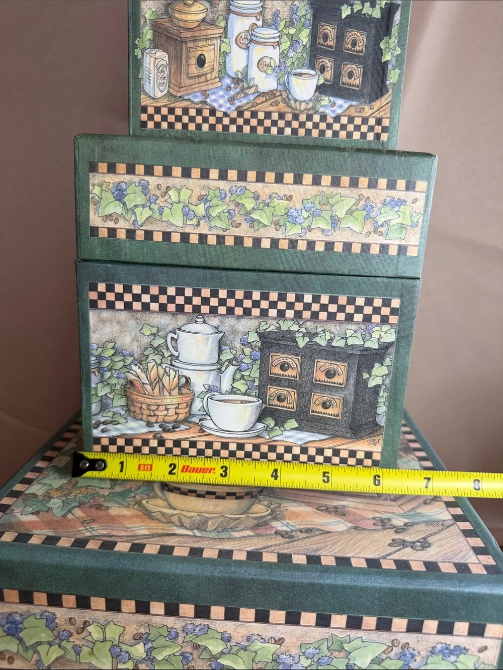 Vintage Bob’s Boxes Nesting Set 5pc Coffee & Tea Shelly Reins Smith
